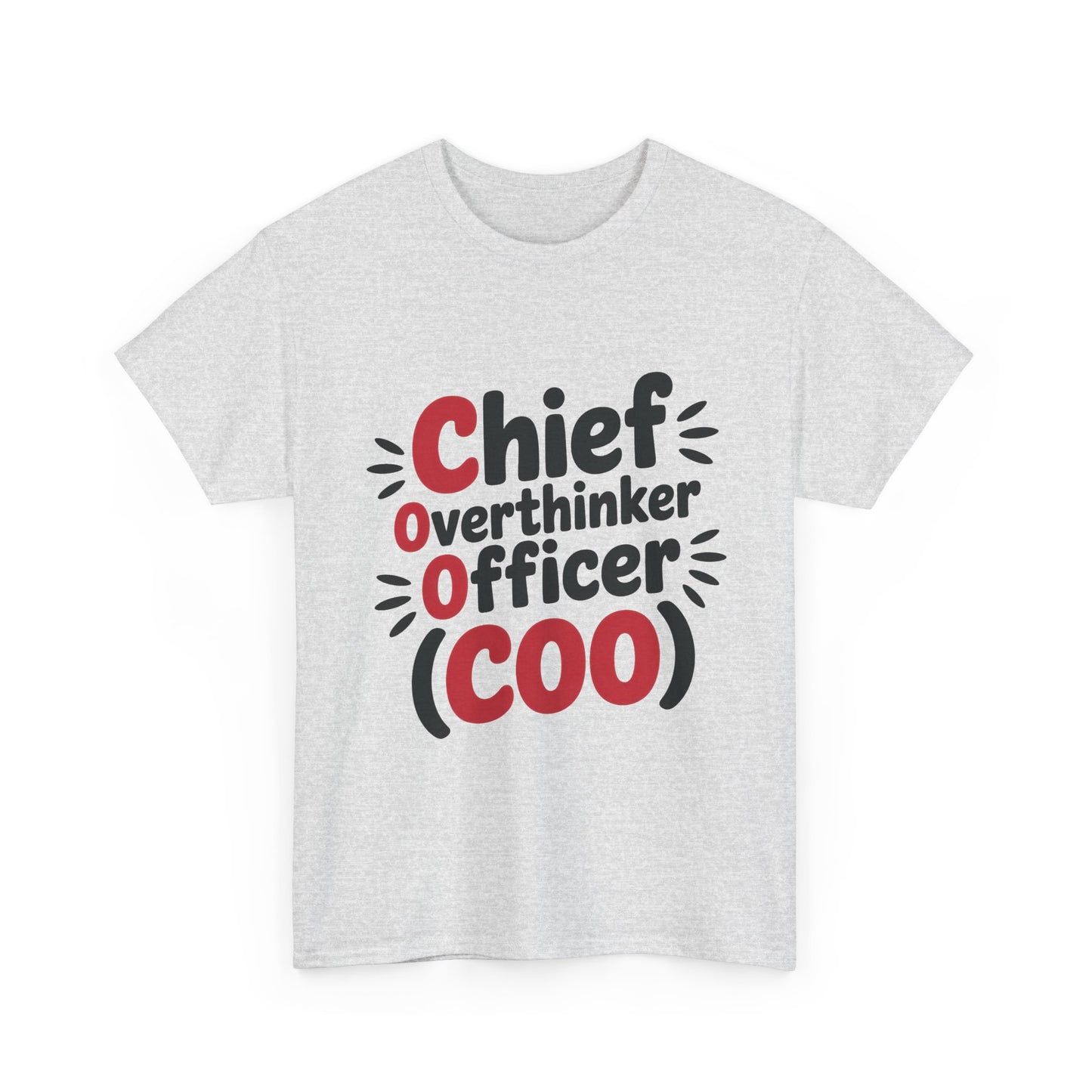 Women's COO T-Shirt, Chief Overthinker Officer Funny Graphic Tee, Sarcastic Work Shirt