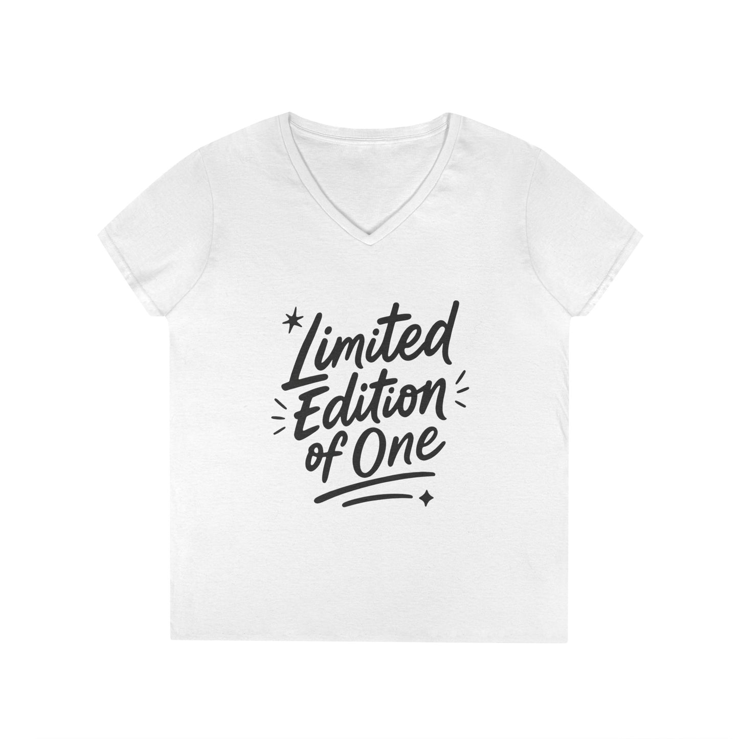 Limited Edition Ladies' V-Neck T-Shirt, Unique Gift for Her, Casual, Self-Confidence, Self-love, Positive Message Women's T-Shirt