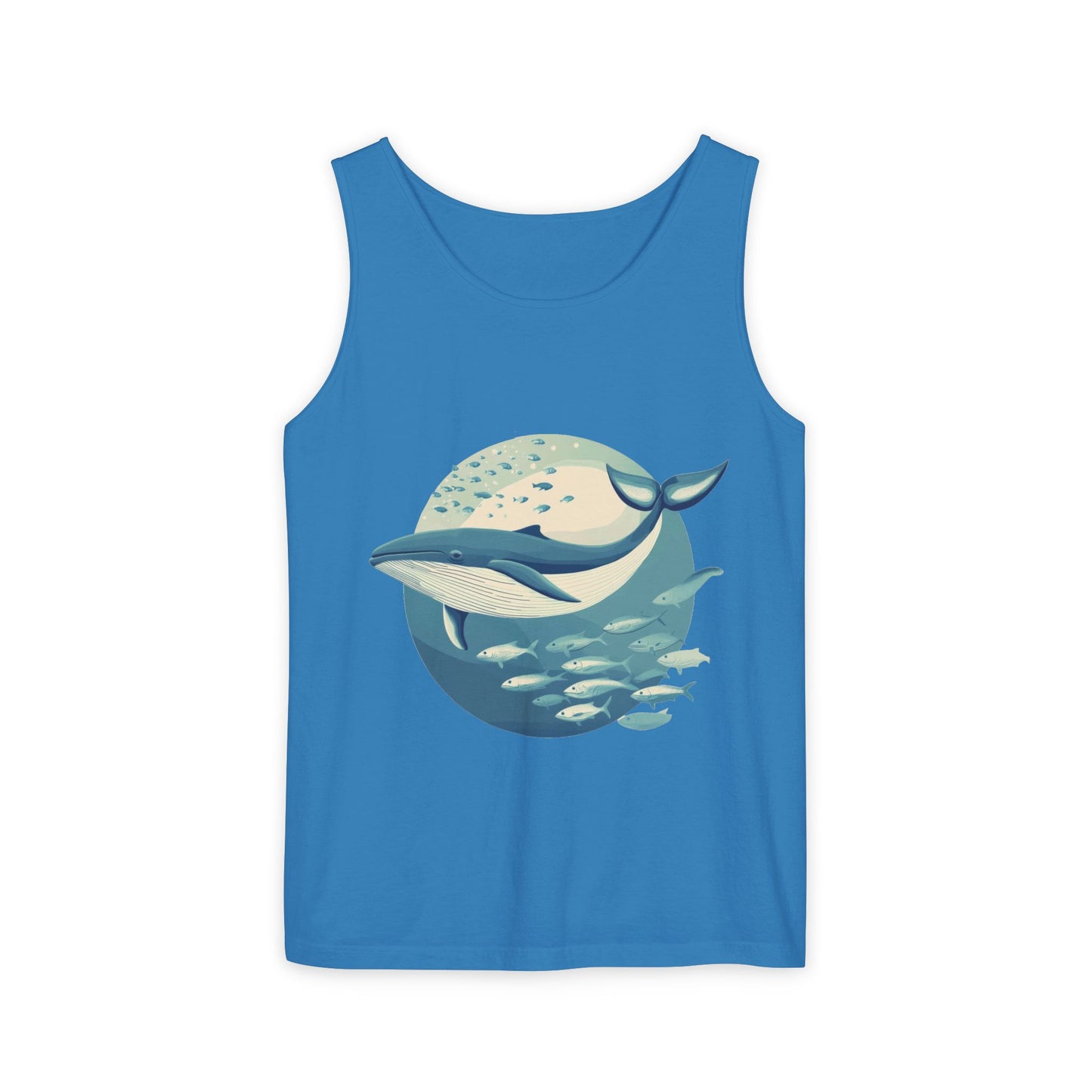 Ocean-Inspired Unisex Tank Top, Whale Design Shirt, Summer Casual Wear, Beach Vibes Gift, Eco-Friendly Fashion