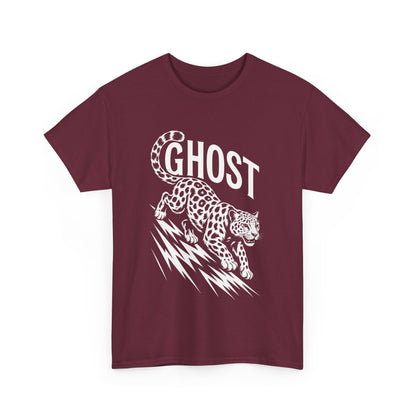 Ghost Leopard Graphic Tee, Mens T-Shirt, Casual Wear, Animal Print Top, Gift for Cat Lovers, Halloween Outfit