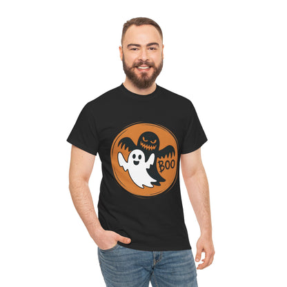 Halloween Ghost Men's T-Shirt, Cute Spooky BOO Tee, Men's Funny Scary Shirt for Men