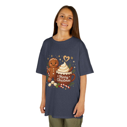 Gingerbread - Hot Cocoa Christmas Shirt for Kids, Cute Holiday Girls Tee, Kids Heavy Cotton™ Tee