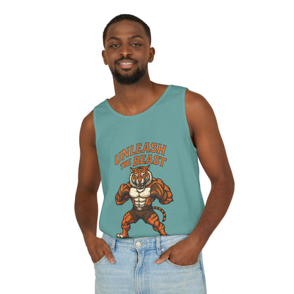 Unleash The Beast Tiger Gym Tank Top - Mens Workout Muscle Tank, Fitness Motivation Sleeveless Shirt, Bodybuilding Top, Strong Beast Gym Top