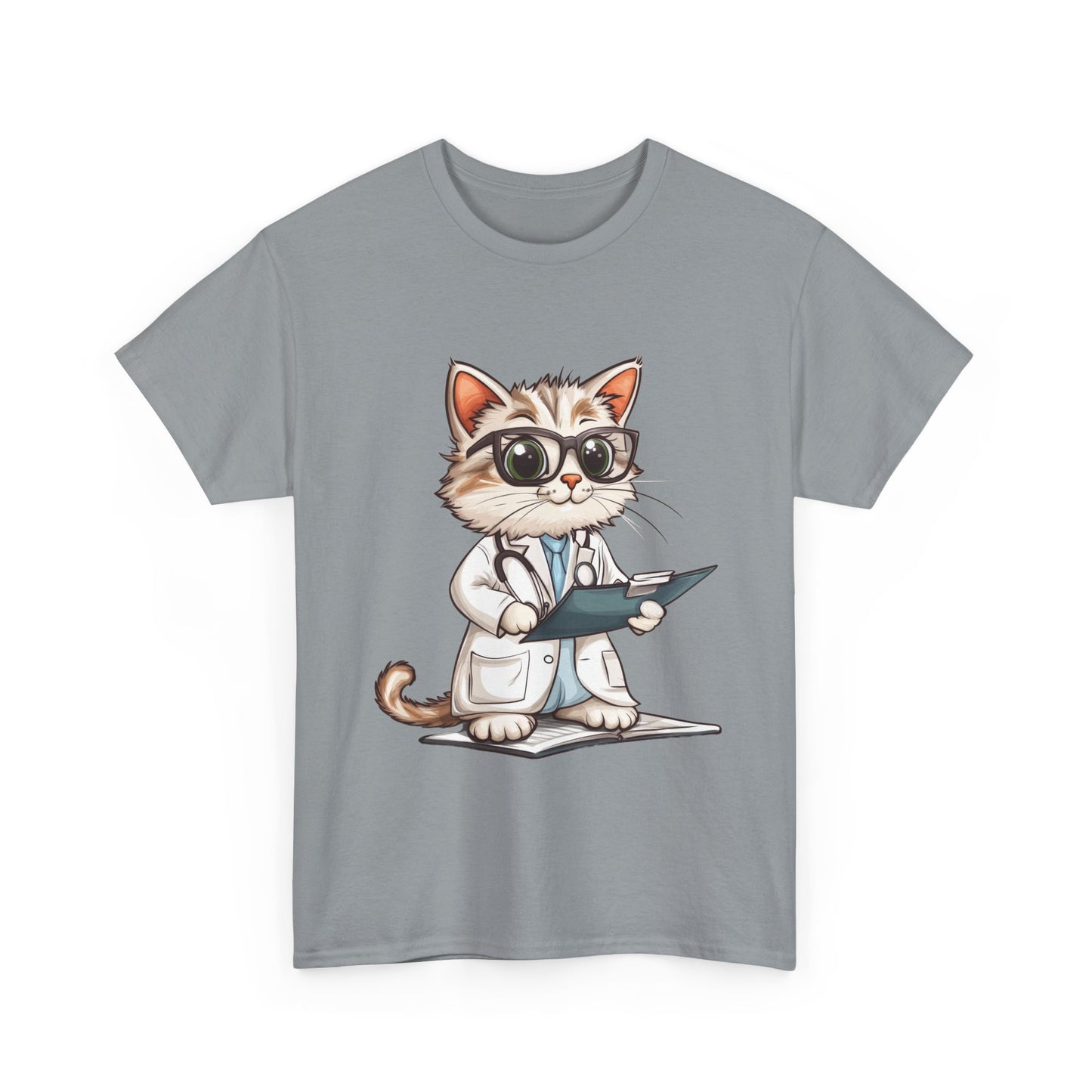 Funny Doctor Cat T-Shirt, Unisex “The Pawscription is Ready” Tee, Cute Veterinary Gift, Medical Student Shirt, Animal Doctor Graphic Tee