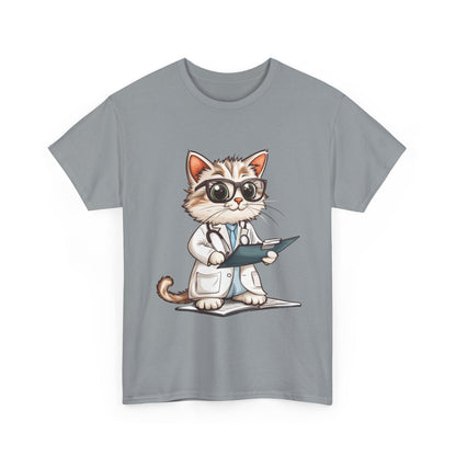 Funny Doctor Cat T-Shirt, Unisex “The Pawscription is Ready” Tee, Cute Veterinary Gift, Medical Student Shirt, Animal Doctor Graphic Tee