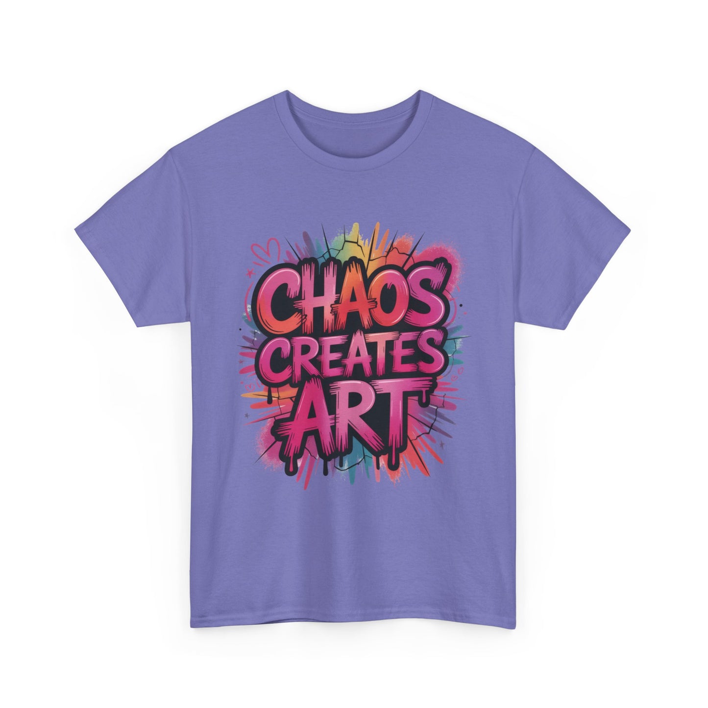 Chaos Creates Art Colorful Graffiti Womens Graphic Tee, Graffiti Shirt, Streetwear Tee