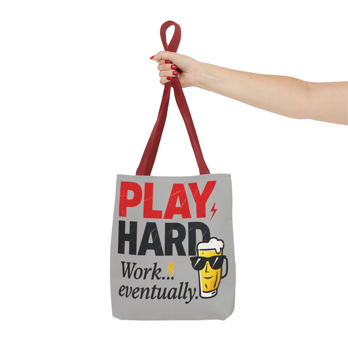 Play Hard Tote Bag - Fun, Stylish, Tote for Work & Play, Summer, Gift, Beach Bag, Everyday Carry, Beach Weekender Bag, large canvas bag