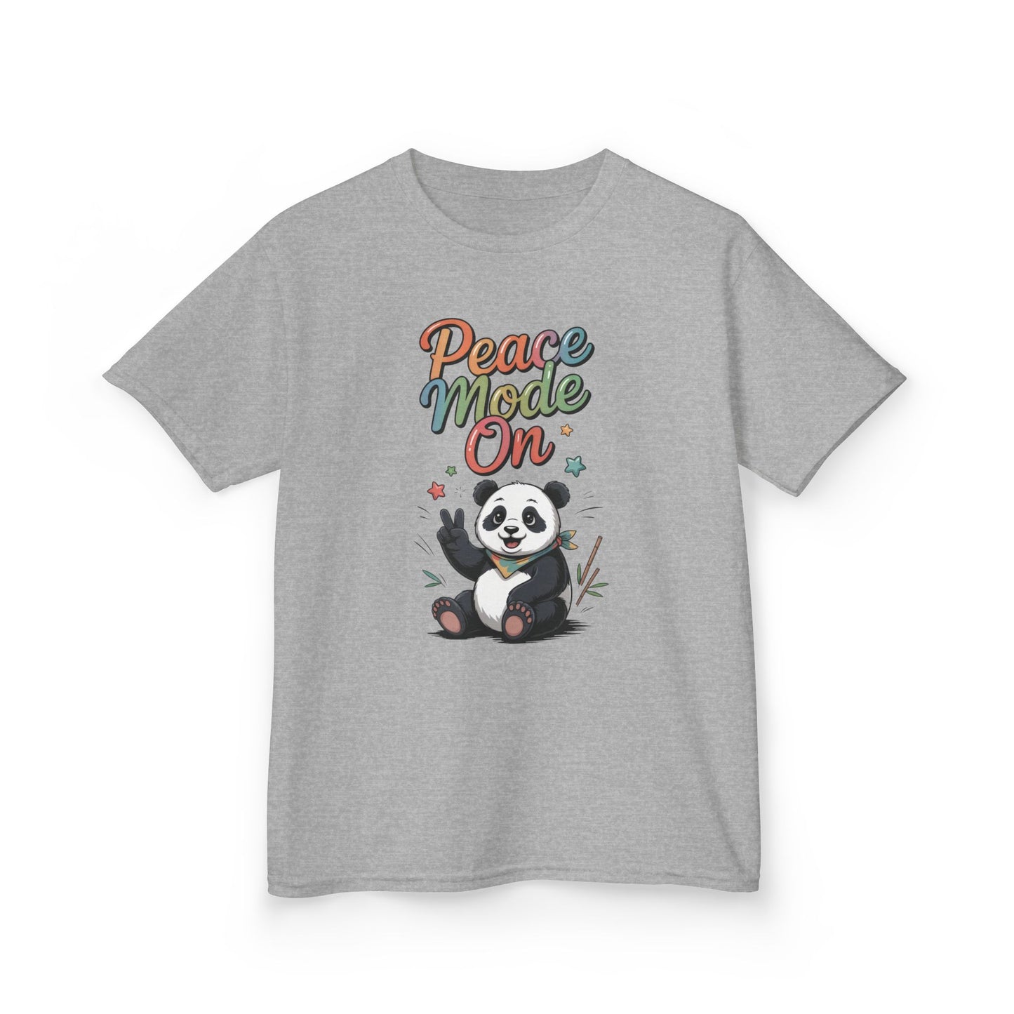 Peace Mode On Kids Tee, Cute Panda Shirt, Fun Gift for Children, Peace-Themed Apparel, Perfect for Birthdays, Casual Wear