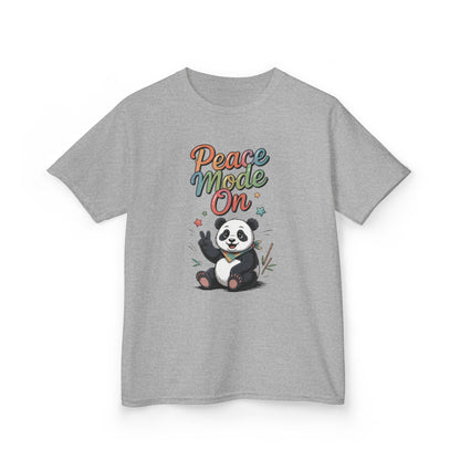 Peace Mode On Kids Tee, Cute Panda Shirt, Fun Gift for Children, Peace-Themed Apparel, Perfect for Birthdays, Casual Wear
