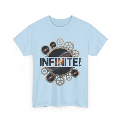 Steampunk Space Gears T-Shirt, Unisex Infinite Universe Graphic Tee, Cosmic Mechanical Design Tee for Sci-Fi & Engineering Lovers