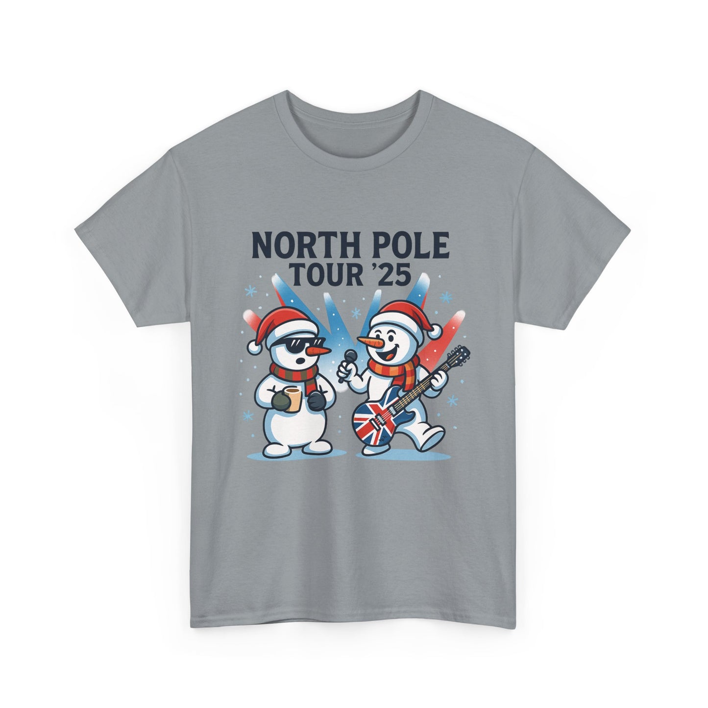 North Pole Tour 25 Men's Christmas T-Shirt, Funny Rock Music Holiday Tee