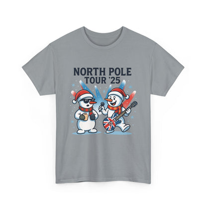 North Pole Tour 25 Men's Christmas T-Shirt, Funny Rock Music Holiday Tee