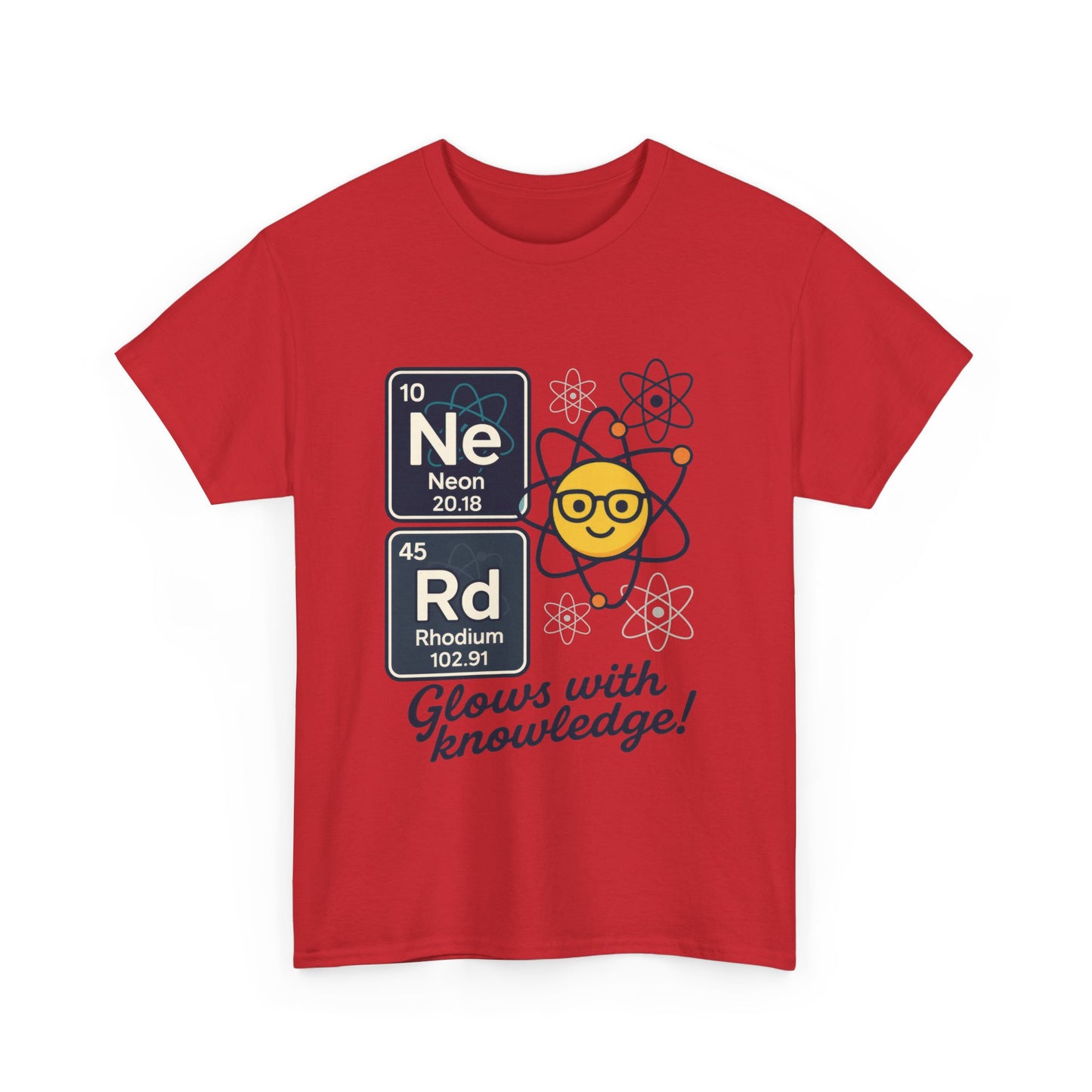 Funny Womens Nerd T-Shirt, NeRd Periodic Table Shirt, Glowing Knowledge Tee, Science Lover Gift, Chemistry Shirt, STEM Apparel, Science Tee