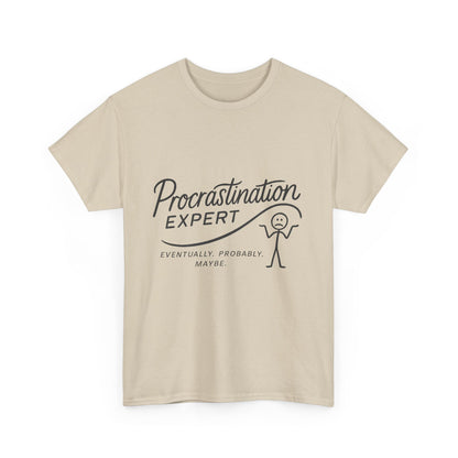 Procrastination Expert Men's Tee, Funny Shirt for Slackers, Gift for Students, Men's Comfortable Casual Wear, Laughs for Every Occasion
