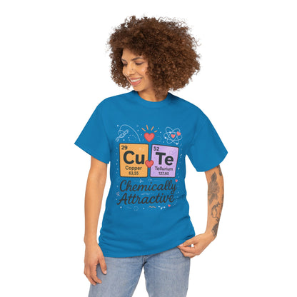 Cute Science T-Shirt for Women, Chemically Attractive Periodic Table Tee, Funny Nerdy Gift for Her, Chemistry Lover Gift, Science Apparel