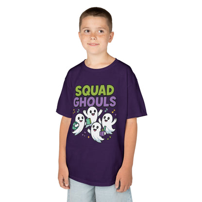 Kids Squad Ghouls T-Shirt, Cute Ghost Friends School Shirt, Halloween Back to School Tee for Boys & Girls