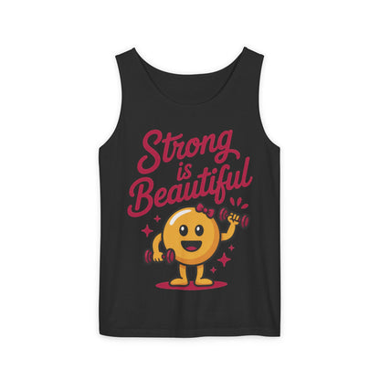 Strong is Beautiful Womens Tank Top, Cute Fitness and Gym Motivation Shirt, Workout Shirt, Exercise Top, Gift for Her, Summer Activewear