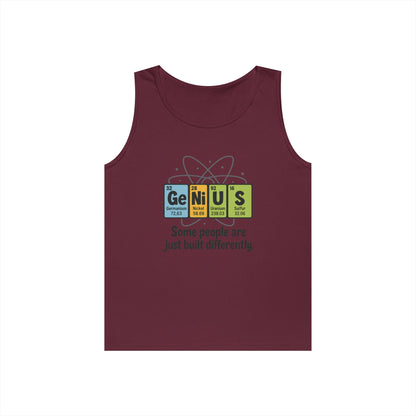 Funny Mens Genius Tank Top, Nerdy Humor Shirt, Periodic Table Shirt, Science Humor Tank, A Funny Gift for Science Lovers, Teachers