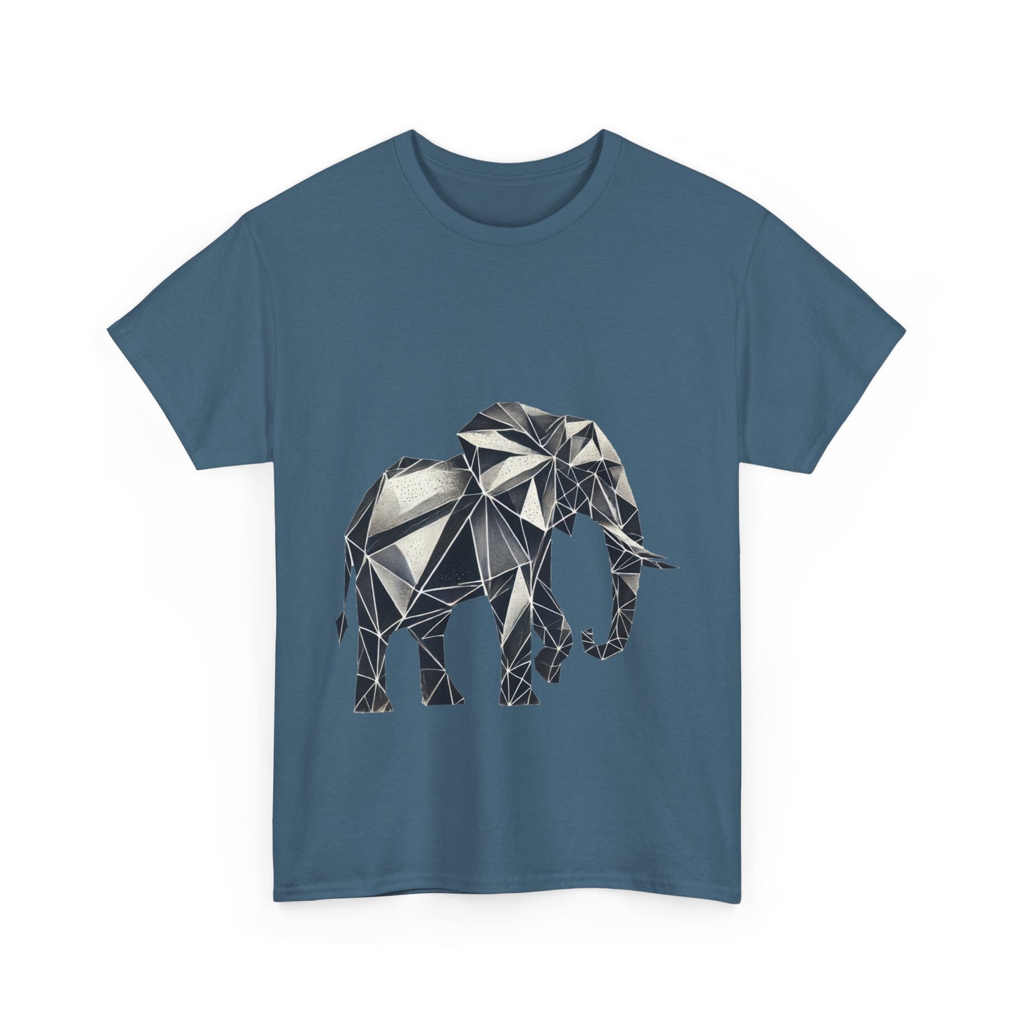 Geometric Elephant Tee - Minimalist Art Shirt, Nature Lover Gift, Animal Print T-Shirt, Unisex Cotton Tee, Eco-Friendly Wear
