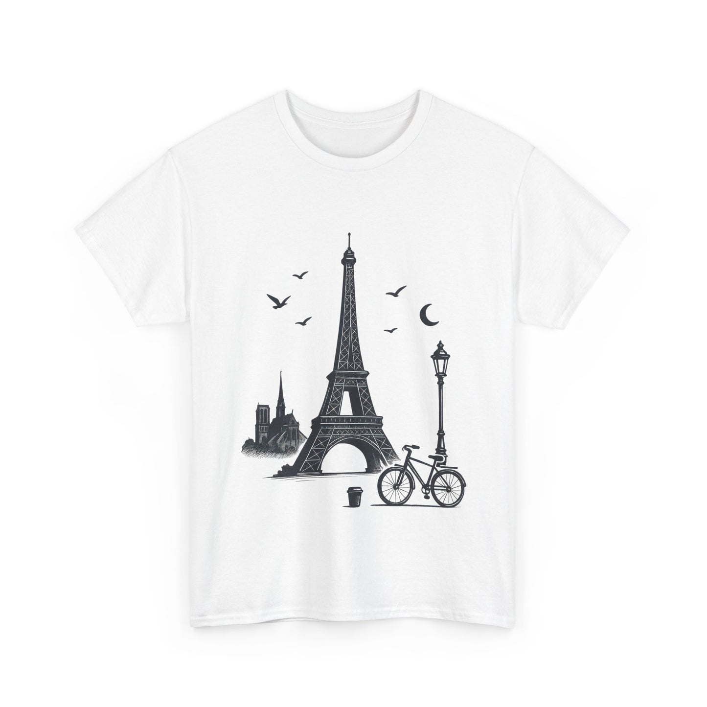 Eiffel Tower Graphic Tee, Parisian Style T-Shirt, Casual Summer Top, Travel Gift, Unisex Cotton Shirt