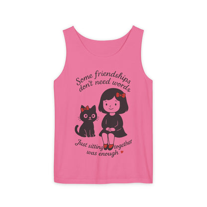 Friendship Tank Top, Cute Cat Lovers Gift, Womens Summer Apparel, Perfect for Casual Outings, Friendship Day, Cat Mom Tees