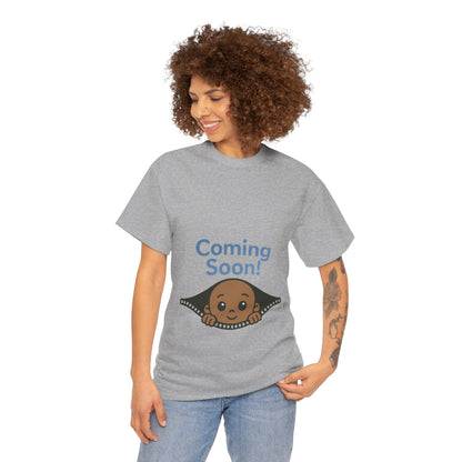 Coming Soon Maternity  Tee, Cute Baby Boy Pregnancy Announcement Tee, Funny Expecting Mom Gift, Gender Reveal Tee, Baby Shower Top