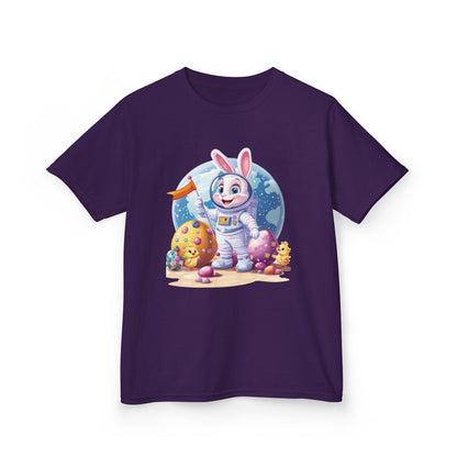 Kids Easter Astronaut Bunny T-Shirt, Space Bunny with Eggs, Galaxy Adventure Tee, Cute Bunny Gift for Boys and Girls