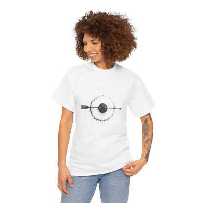 Artistic Arrow Graphic Unisex Cotton Tee, Motivational Shirt, Casual Wear, Gift for Him/Her, Trendy Fashion