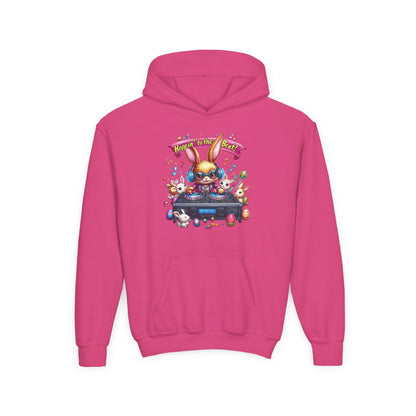 DJ Bunny Easter Hoodie for Kids - Fun Music Bunny Graphic, Hoppin' to the Beat Design, Cool Spring Sweatshirt, Easter Gift for Youth