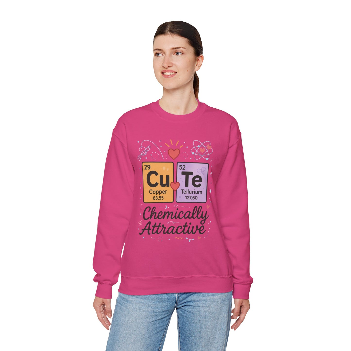 Cute Chemistry Sweatshirt for Women, Periodic Table Sweatshirt, Chemistry Gift for Her, Gift for Science Lovers, Valentine's Day Sweatshirt