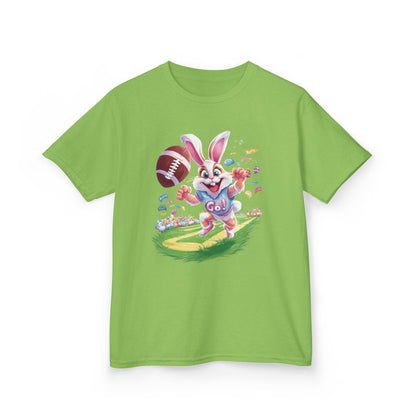 Touchdown Bunny Kids T-Shirt - Cute Easter Football Shirt for Kids, Fun Spring Outfit, Sports Bunny Tee Gift for Little Athletes Easter Gift
