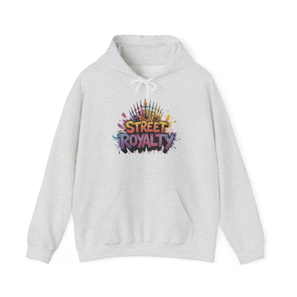 Street Royalty Women's Hoodie, Graffiti Crown Graphic Pullover, Urban Streetwear Sweatshirt for Girls