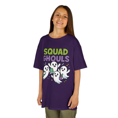 Kids Squad Ghouls T-Shirt, Cute Ghost Friends School Shirt, Halloween Back to School Tee for Boys & Girls