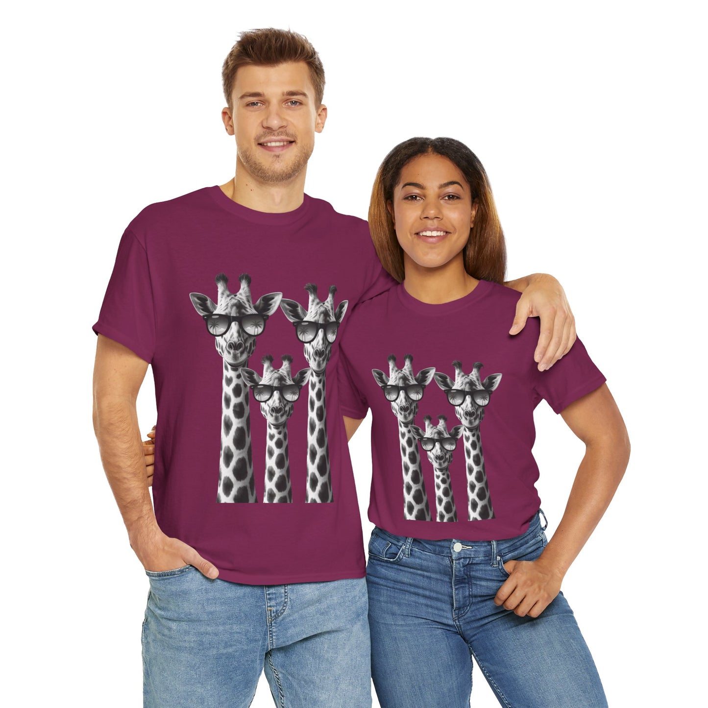 Cool Giraffes Unisex Tee, Fun Gift for Animal Lovers, Nature Enthusiasts, Safari Wildlife Lover Shirt