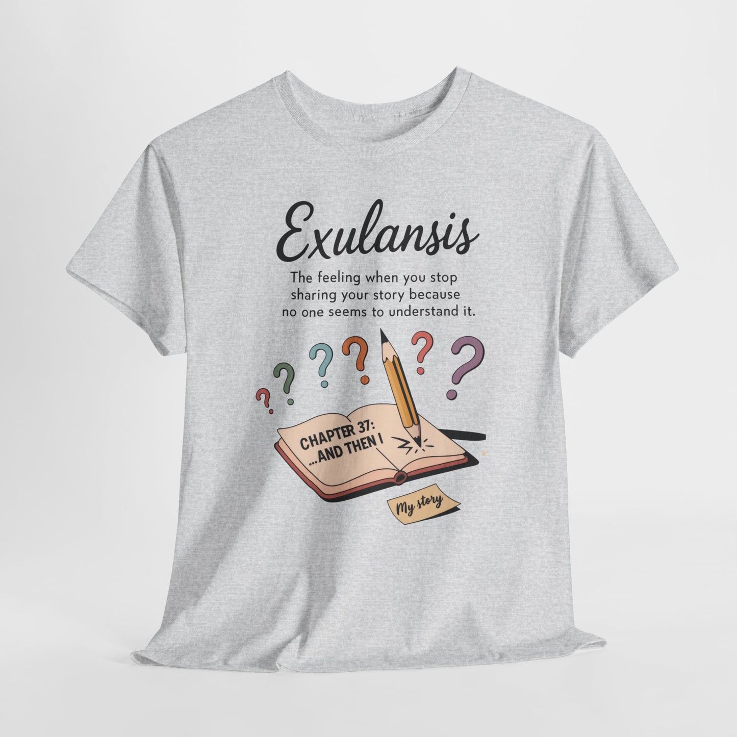Exulansis Shirt, Emotional Aesthetic Word Tee, Deep Meaning Typography Graphic Tee, Women's Heavy Cotton Tee, deep meaning t shirt
