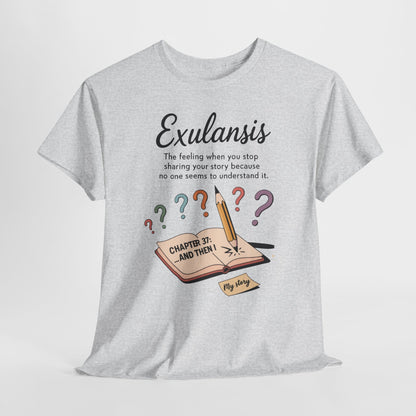 Exulansis Shirt, Emotional Aesthetic Word Tee, Deep Meaning Typography Graphic Tee, Women's Heavy Cotton Tee, deep meaning t shirt