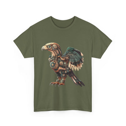 Steampunk Eagle Mens Tee, Cotton Tee with Mechanical Bird Design, Vintage Graphic Shirt, Gift for Bird Lovers, Unique Art Apparel