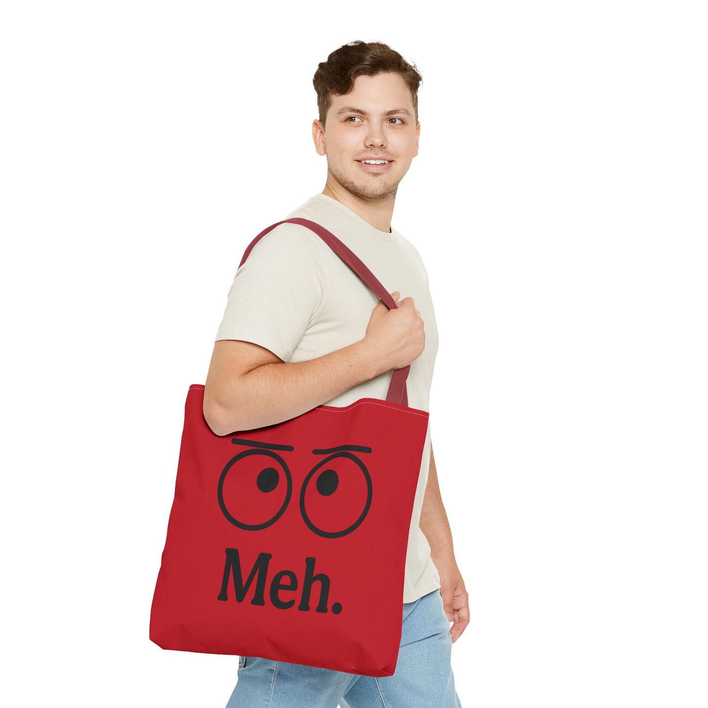 Meh. Tote Bag - Perfect Gift for Sarcastic Friends, Trendy Everyday Use, Unique Statement Accessory, Ideal for School, Work, Shopping