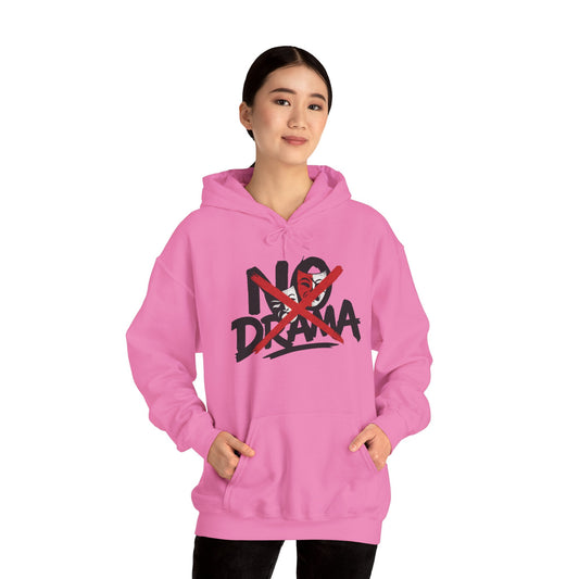 No Drama Womens Hooded Sweatshirt, Cozy Hoodie, Casual Gift, Relaxed Style, Everyday Wear, Funny Sweatshirt