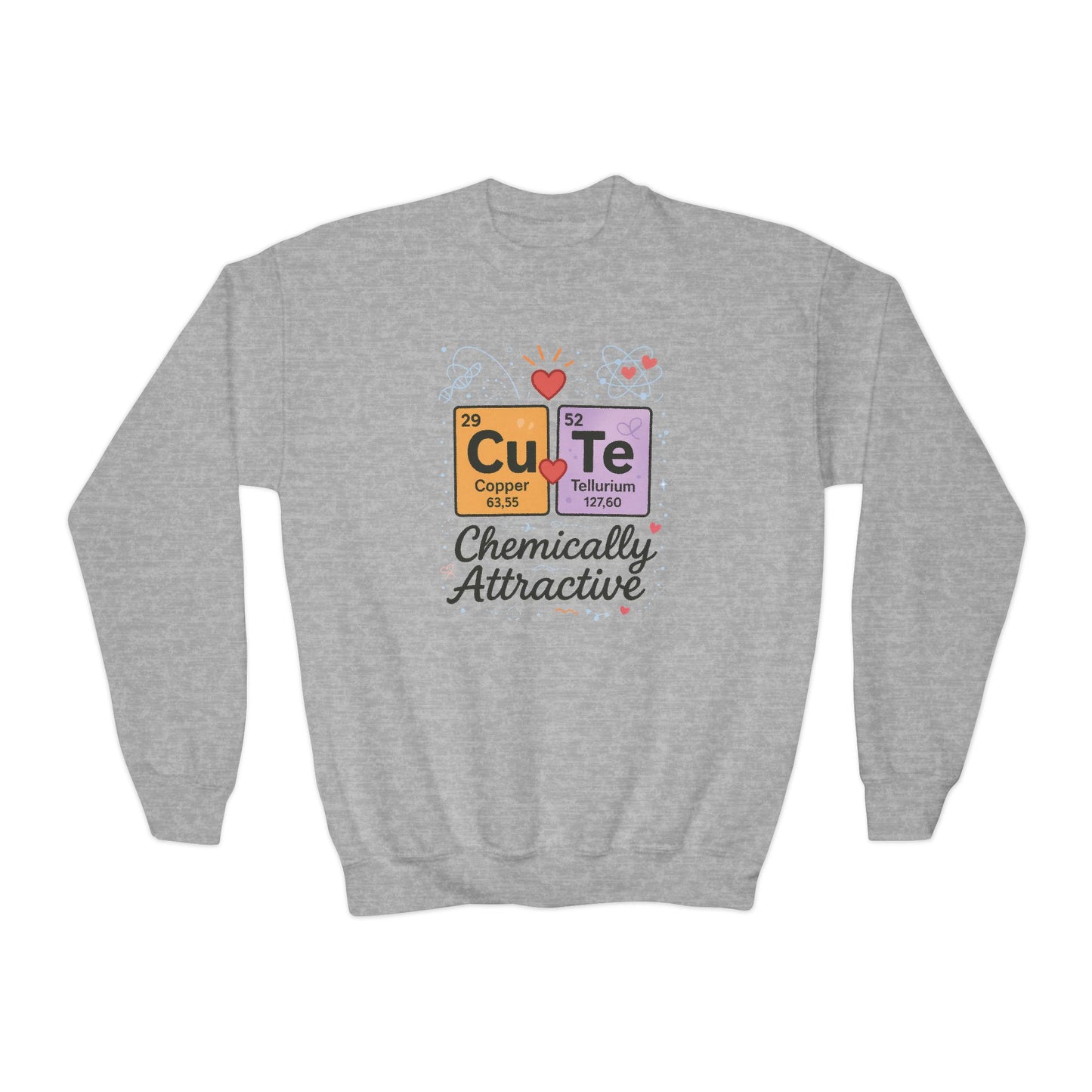 CuTe Teen Crewneck Sweatshirt, Science Sweatshirt for Girls, Chemically STEM Sweatshirt, Nerdy Gift for Teens, Funny Gift for Science Lovers