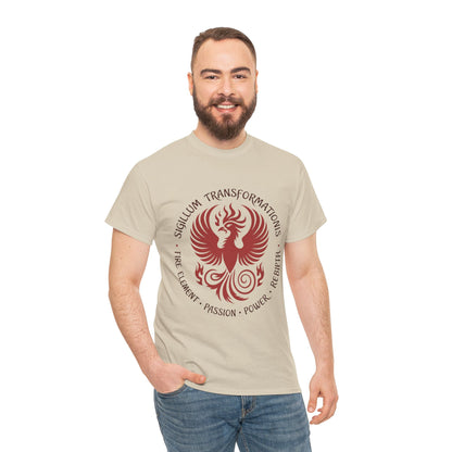 Phoenix Fire Element T-Shirt, Sigillum Transformationis Seal, Passion Power Rebirth Totem, Phoenix Symbol Unisex Tee, Spiritual Tee