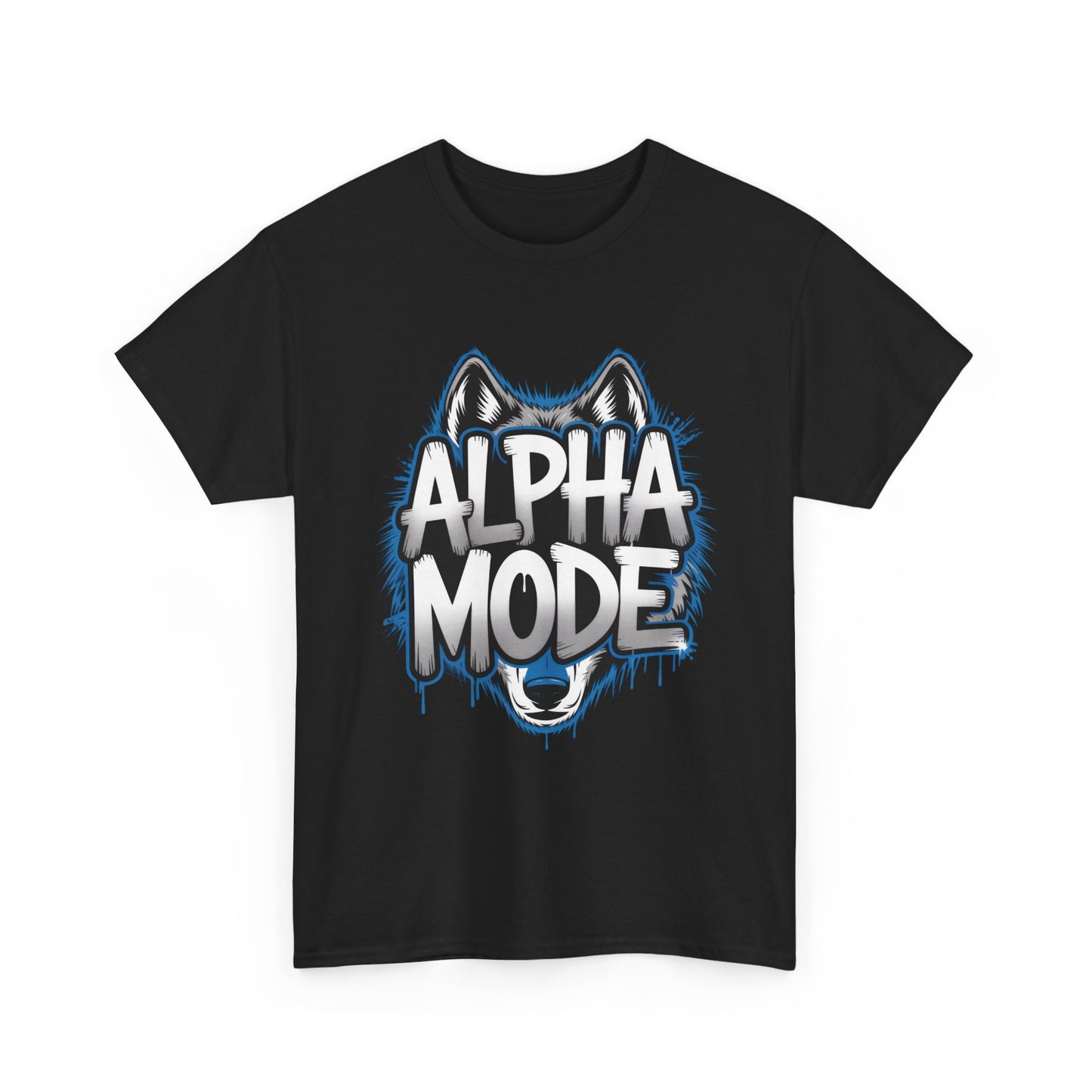 Alpha Mode Wolf Graphic Mens T-Shirt Streetwear, Alpha Tee, Wolf Tee, Street Tee, Wolf Art