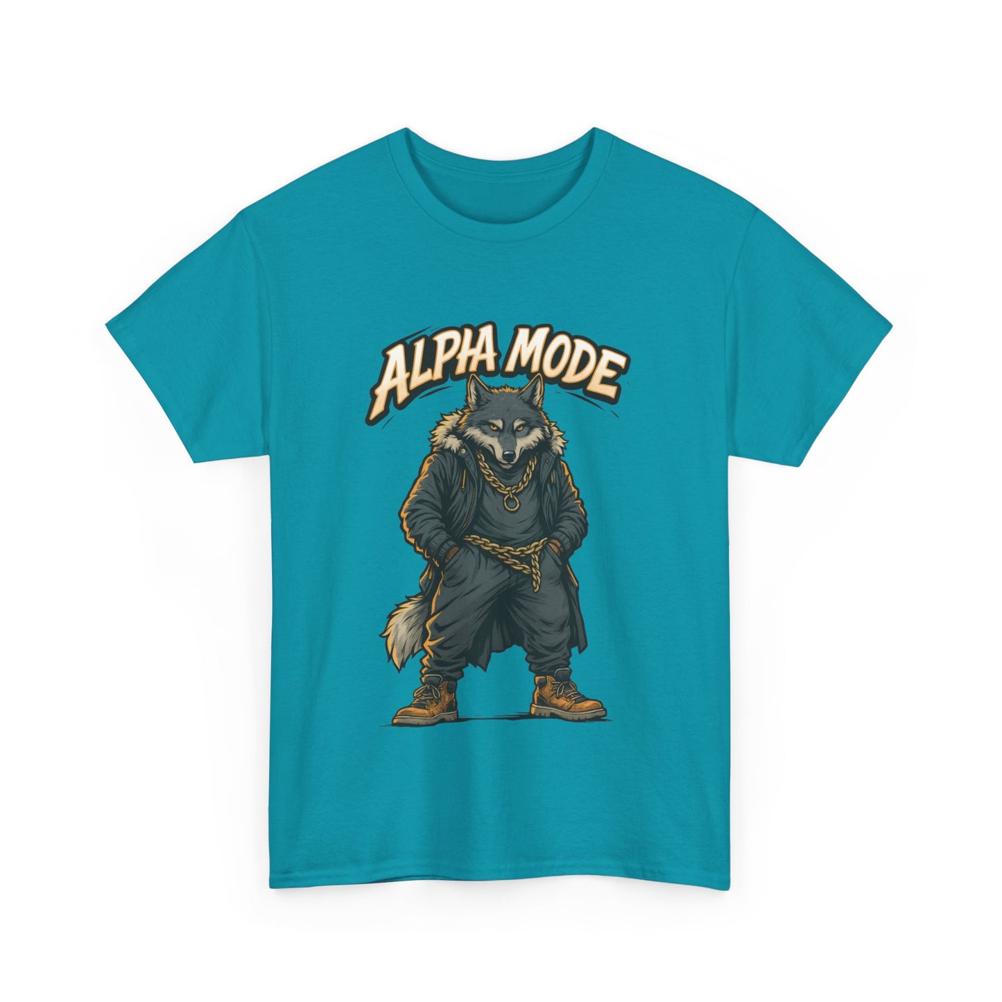 Alpha Mode Wolf Shirt, Mens Streetwear Graphic Tee, Hip Hop Wolf T-Shirt, Alpha Male Power Shirt, Cool Urban Wolf Gift, Trendy Summer Shirt