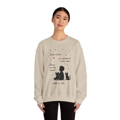 Cozy Cat-Inspired Crewneck Sweatshirt - Literary Lover Gift, Womens Layer, Cat Enthusiast Apparel, Thoughtful Gift for Cozy Nights