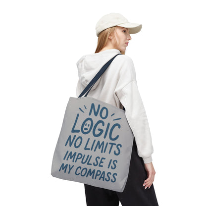 Impulse Is My Compass Tote Bag, Motivational Tote, Reusable Shopping Bag, Perfect Gift for Friends, Everyday Carry, Eco-Friendly