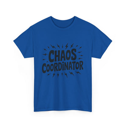 Chaos Coordinator Unisex Heavy Cotton Tee, Funny Graphic T-Shirt, Gift for Moms, Mom Life Graphic Tee, Mother's Day T-Shirt