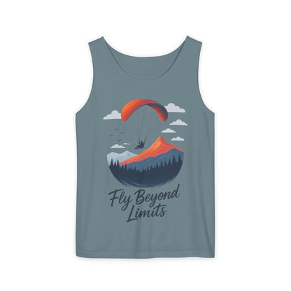 Adventure-Inspiring Fly Beyond Limits Unisex Tank Top, Summer Casual Wear, Outdoor Enthusiast Gift, Travel Apparel, Motivational Gift