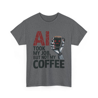 Women's AI Coffee T-Shirt, Funny Robot Job Humor Tee, Geek Sarcastic Gift for Her, Sarcastic Work Shirt, Career Humor