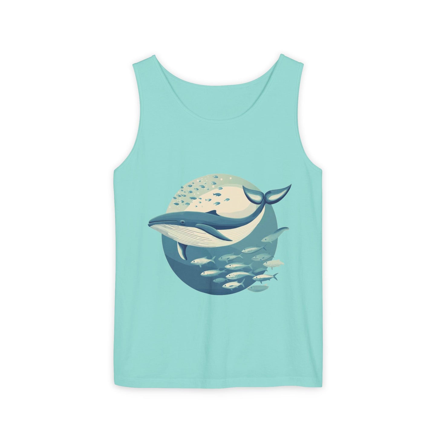 Ocean-Inspired Unisex Tank Top, Whale Design Shirt, Summer Casual Wear, Beach Vibes Gift, Eco-Friendly Fashion