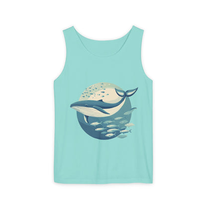 Ocean-Inspired Unisex Tank Top, Whale Design Shirt, Summer Casual Wear, Beach Vibes Gift, Eco-Friendly Fashion